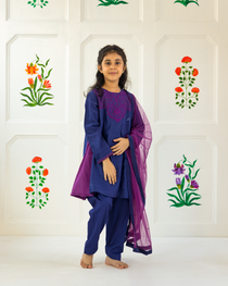 Patch Work Kurta And Solid Pant Set main image 0
