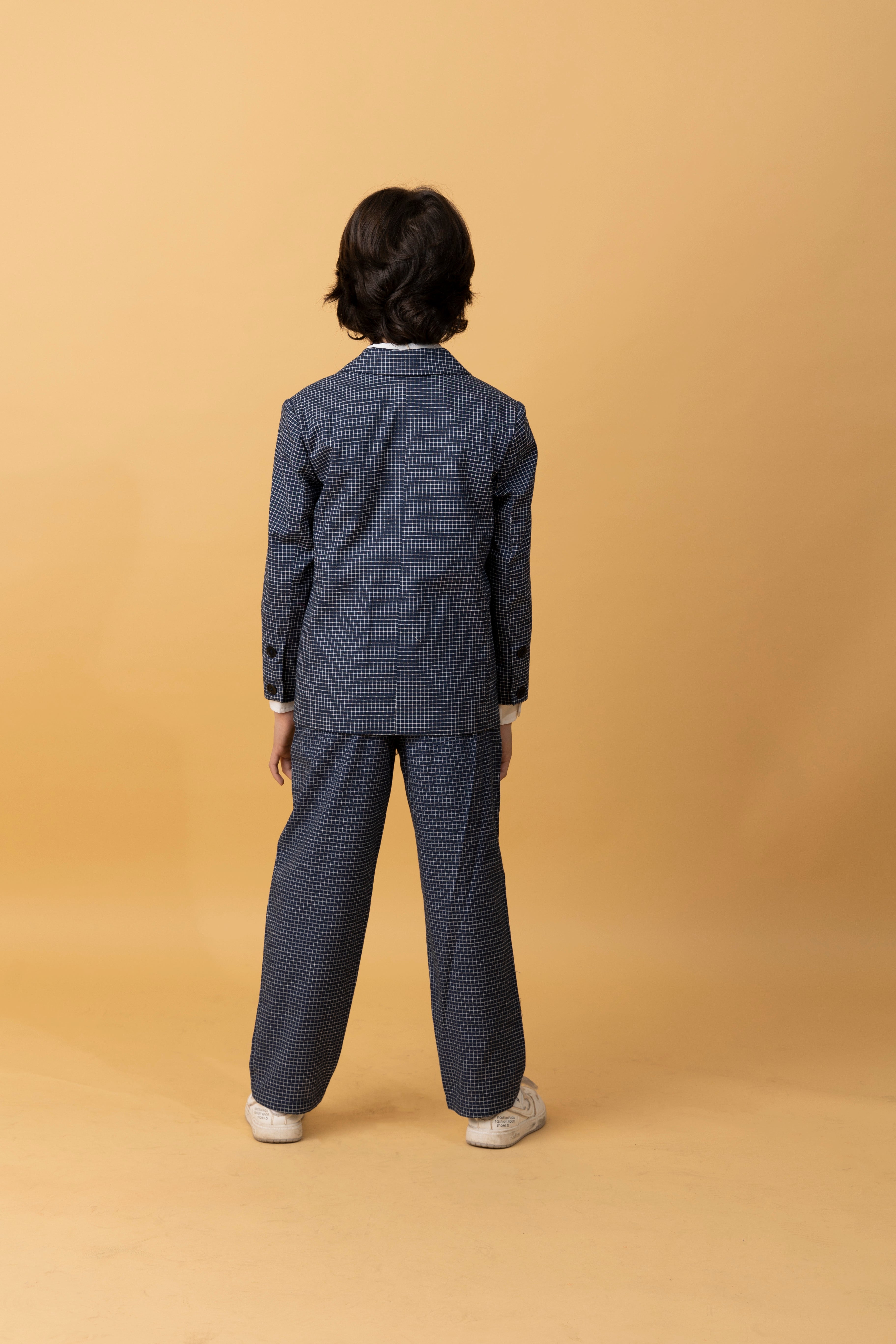 Next Boys Light Grey Waistcoat Blue Check Trousers & Tie Outfit - Boys –  Growth Spurtz